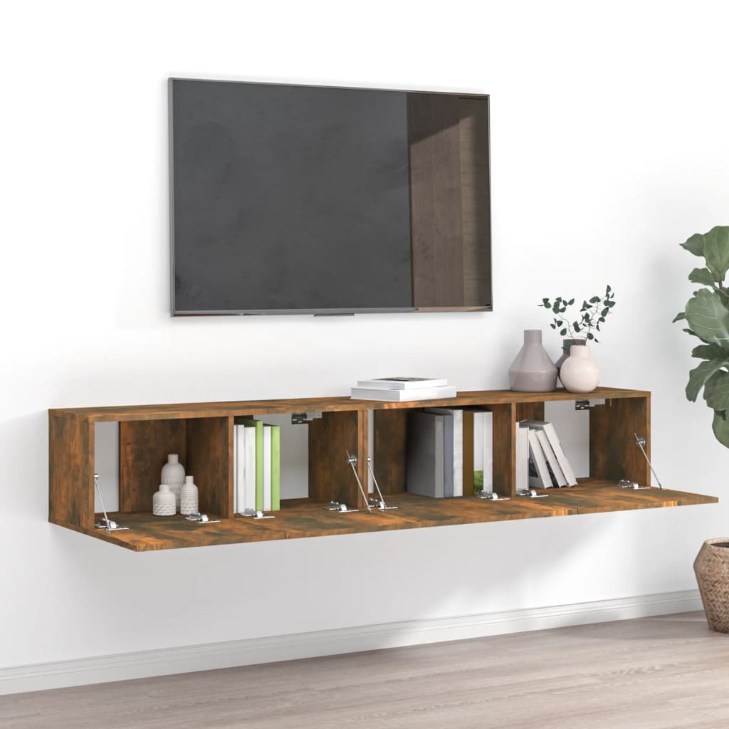 Ensemble de meubles TV 2 pcs Chêne fumé Bois d'ingénierie - XIOS
