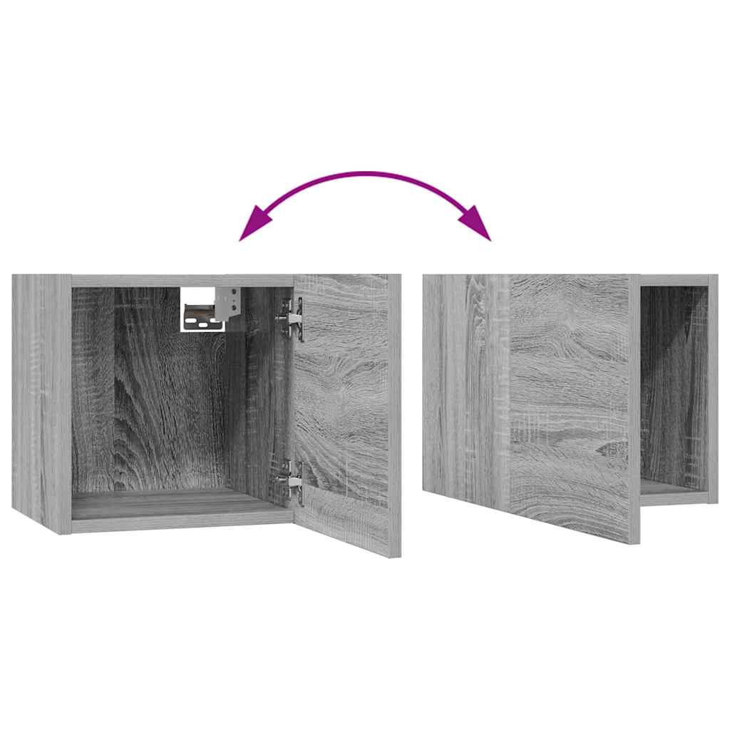 Ensemble de meubles TV 10 pcs Sonoma gris Bois d'ingénierie - XIOS