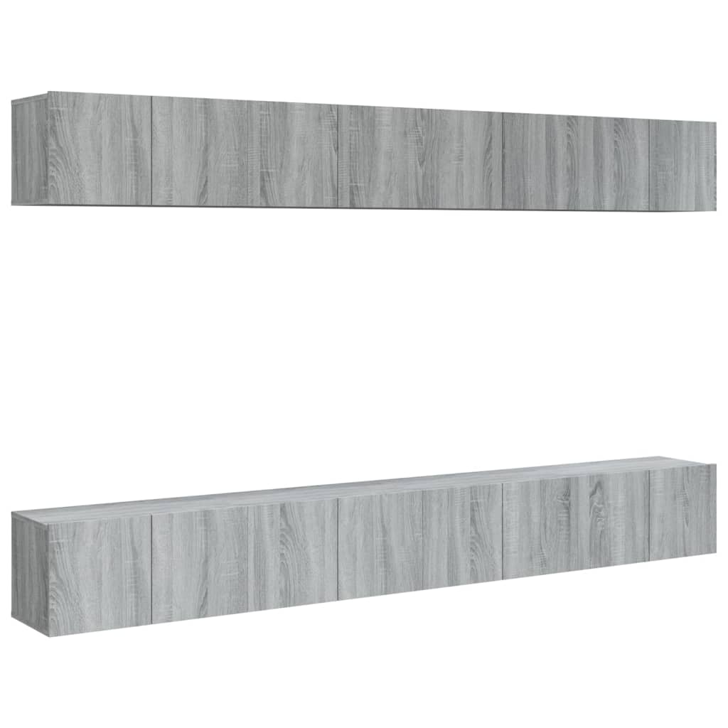 Meubles TV 8 pcs Sonoma gris 60x30x30 cm Bois d'ingénierie - XIOS