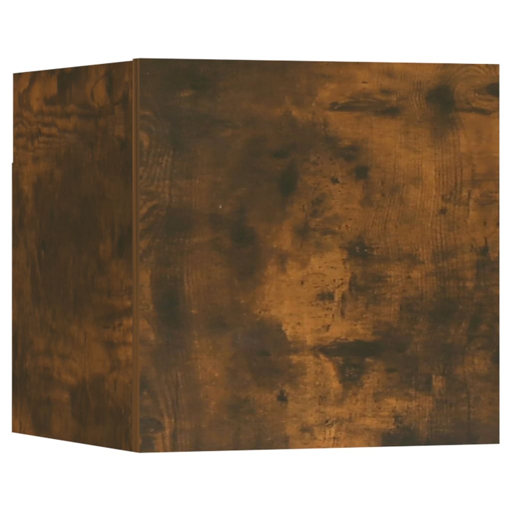 Meubles TV muraux 8 pcs Chêne fumé 30,5x30x30 cm Meubles TV vidaXL   