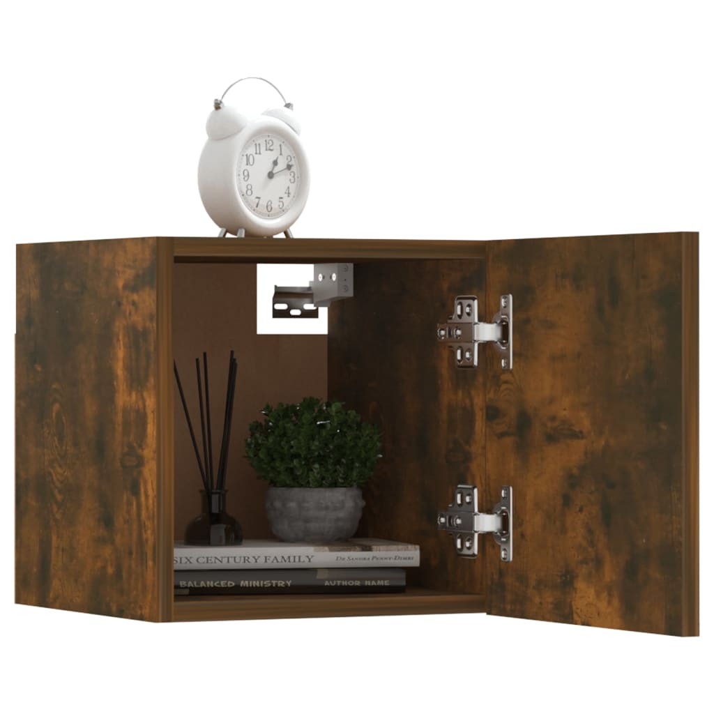 Meubles TV muraux 8 pcs Chêne fumé 30,5x30x30 cm Meubles TV vidaXL   