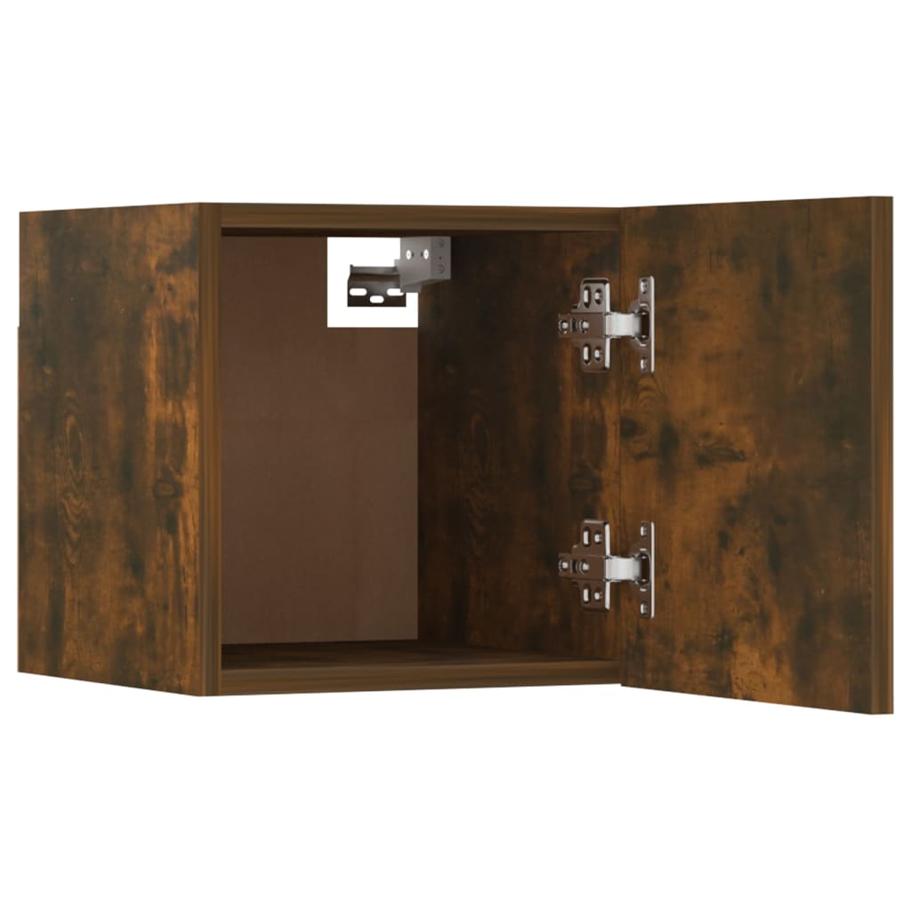 Meubles TV muraux 8 pcs Chêne fumé 30,5x30x30 cm Meubles TV vidaXL   