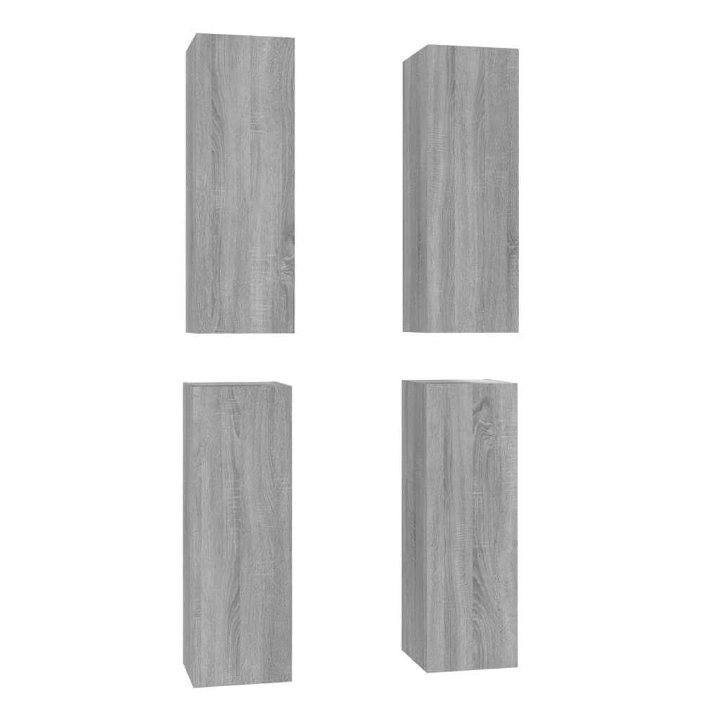 Meubles TV 4 pcs Sonoma gris 30,5x30x90 cm Bois d'ingénierie - XIOS