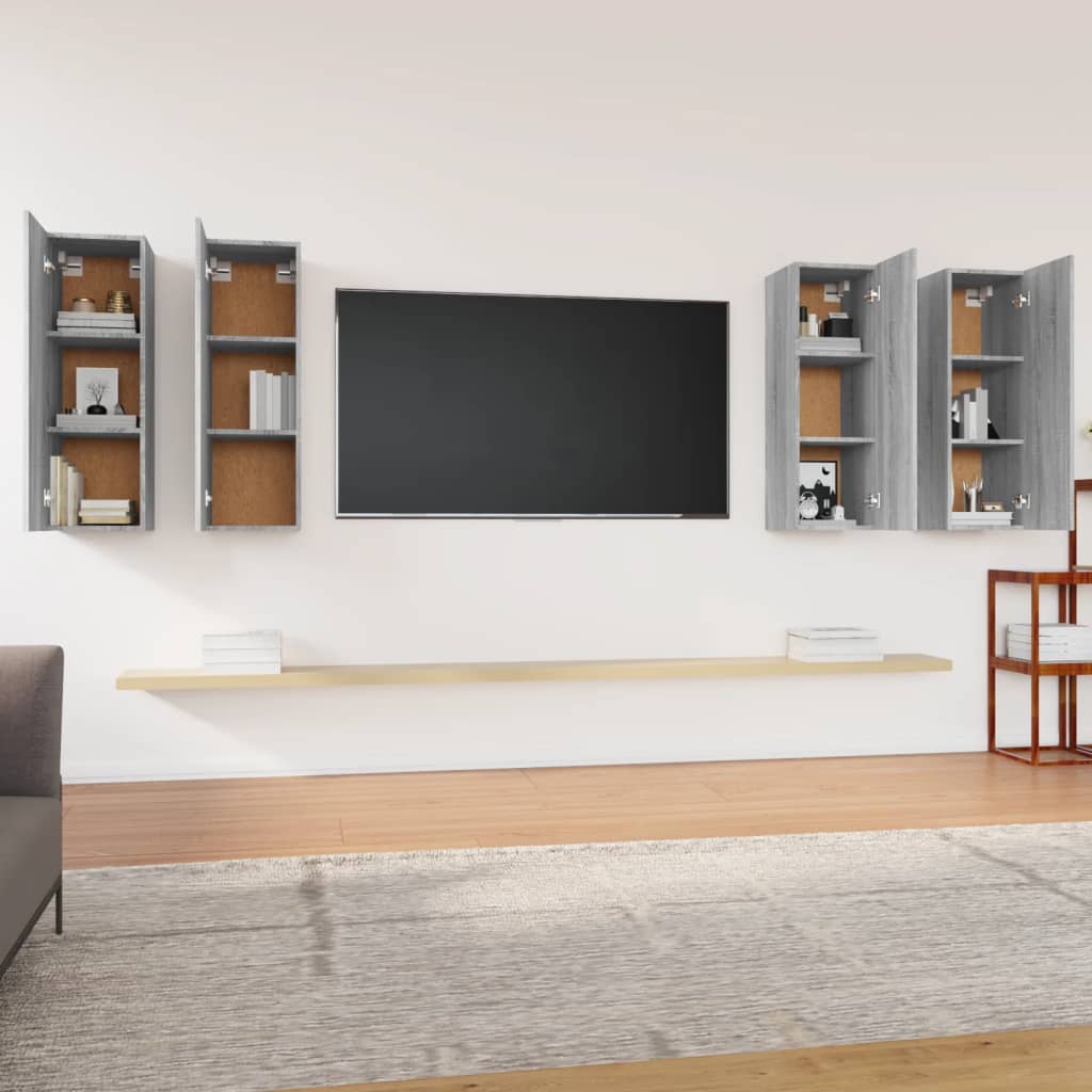 Meubles TV 4 pcs Sonoma gris 30,5x30x90 cm Bois d'ingénierie - XIOS