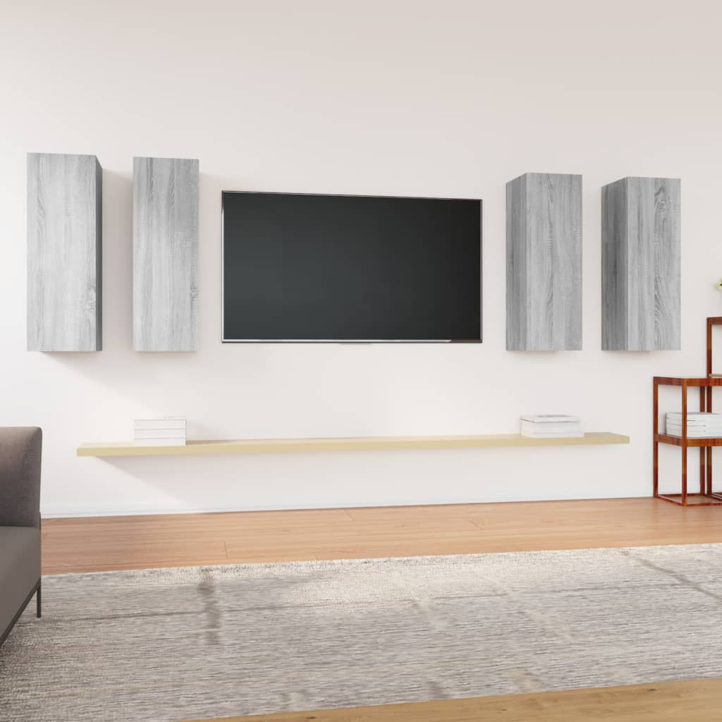 Meubles TV 4 pcs Sonoma gris 30,5x30x90 cm Bois d'ingénierie - XIOS