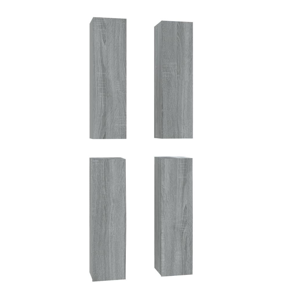 Meubles TV 4 pcs Sonoma gris 30,5x30x110 cm Bois d'ingénierie Meubles TV vidaXL   