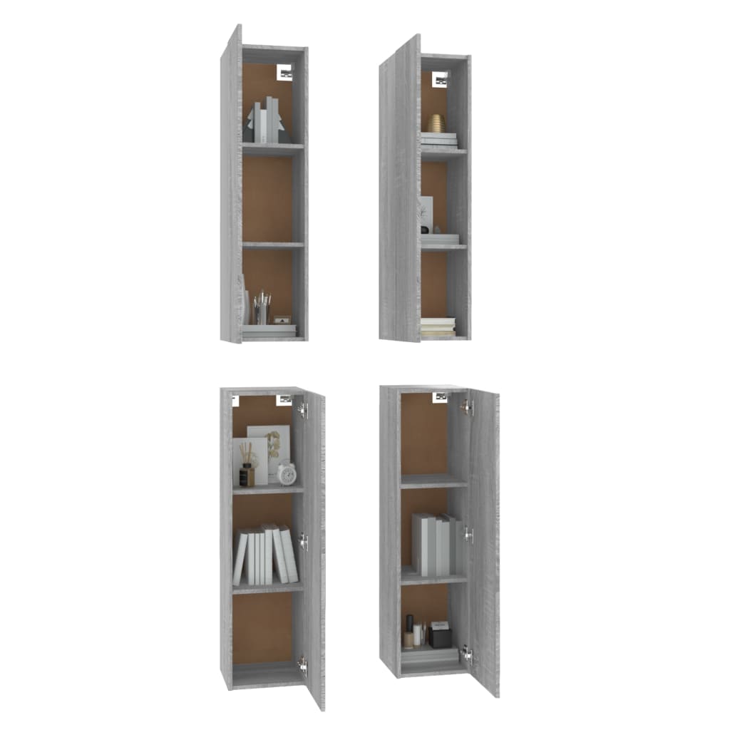 Meubles TV 4 pcs Sonoma gris 30,5x30x110 cm Bois d'ingénierie Meubles TV vidaXL   