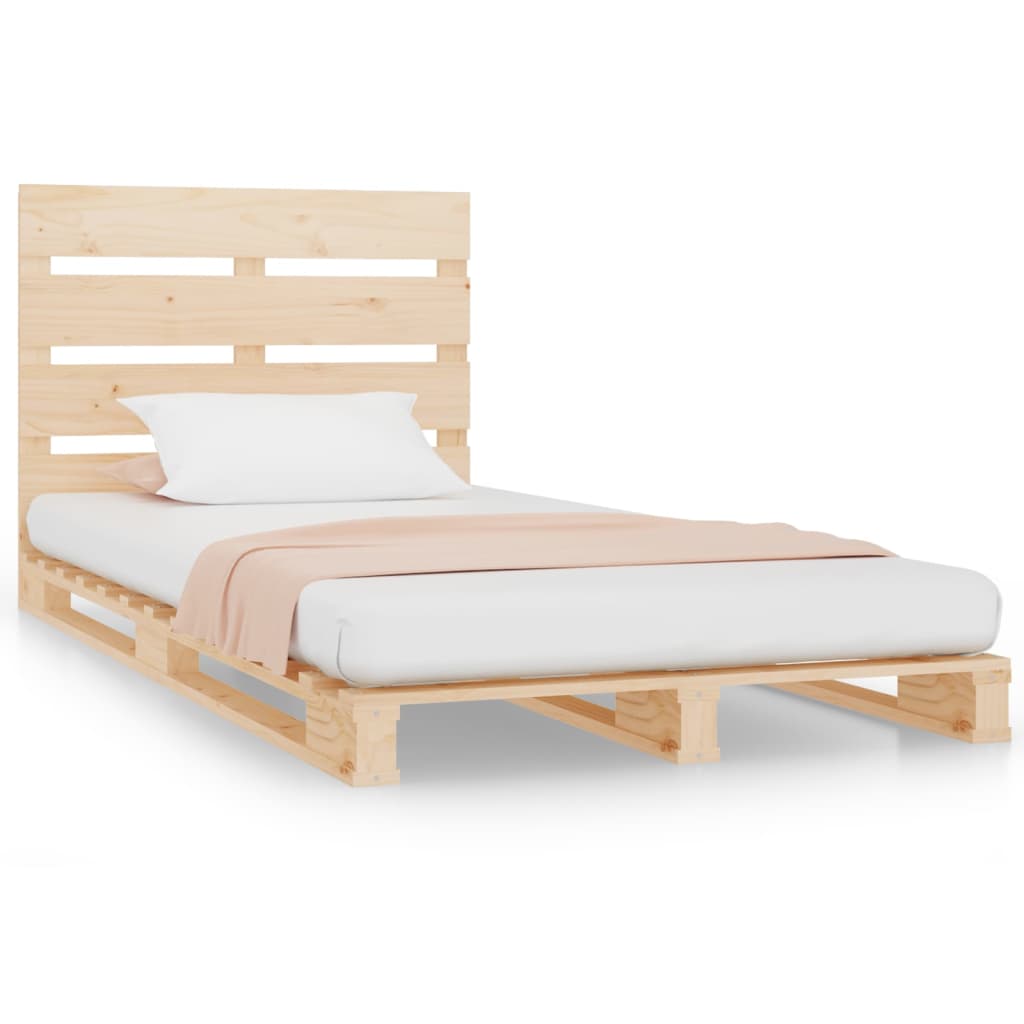 Cadre de lit sans matelas 90x200 cm bois de pin massif - XIOS