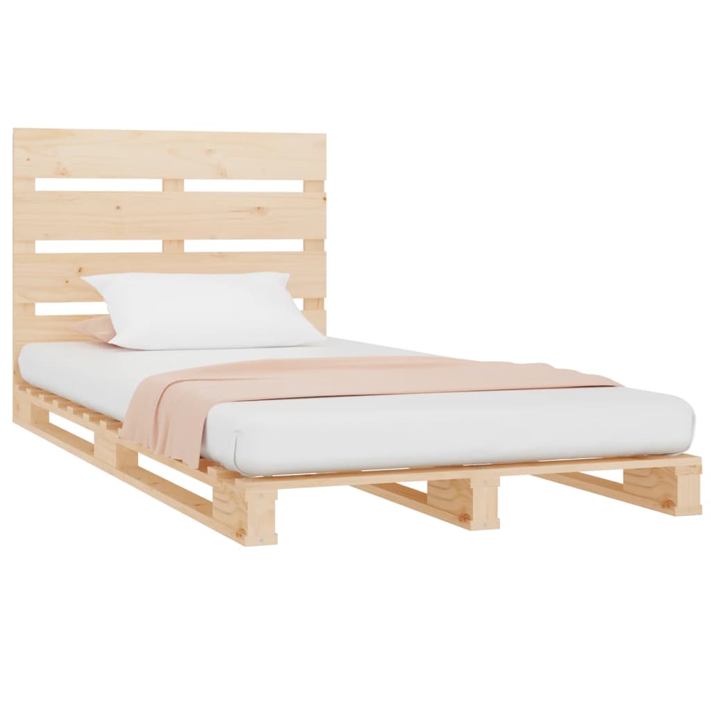 Cadre de lit sans matelas 90x200 cm bois de pin massif - XIOS