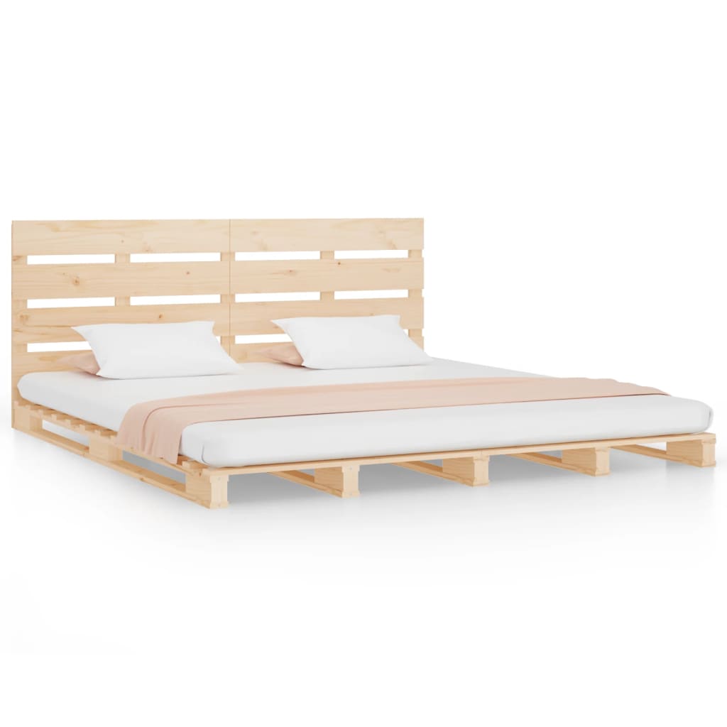 Cadre de lit sans matelas 160x200 cm bois massif de pin - XIOS