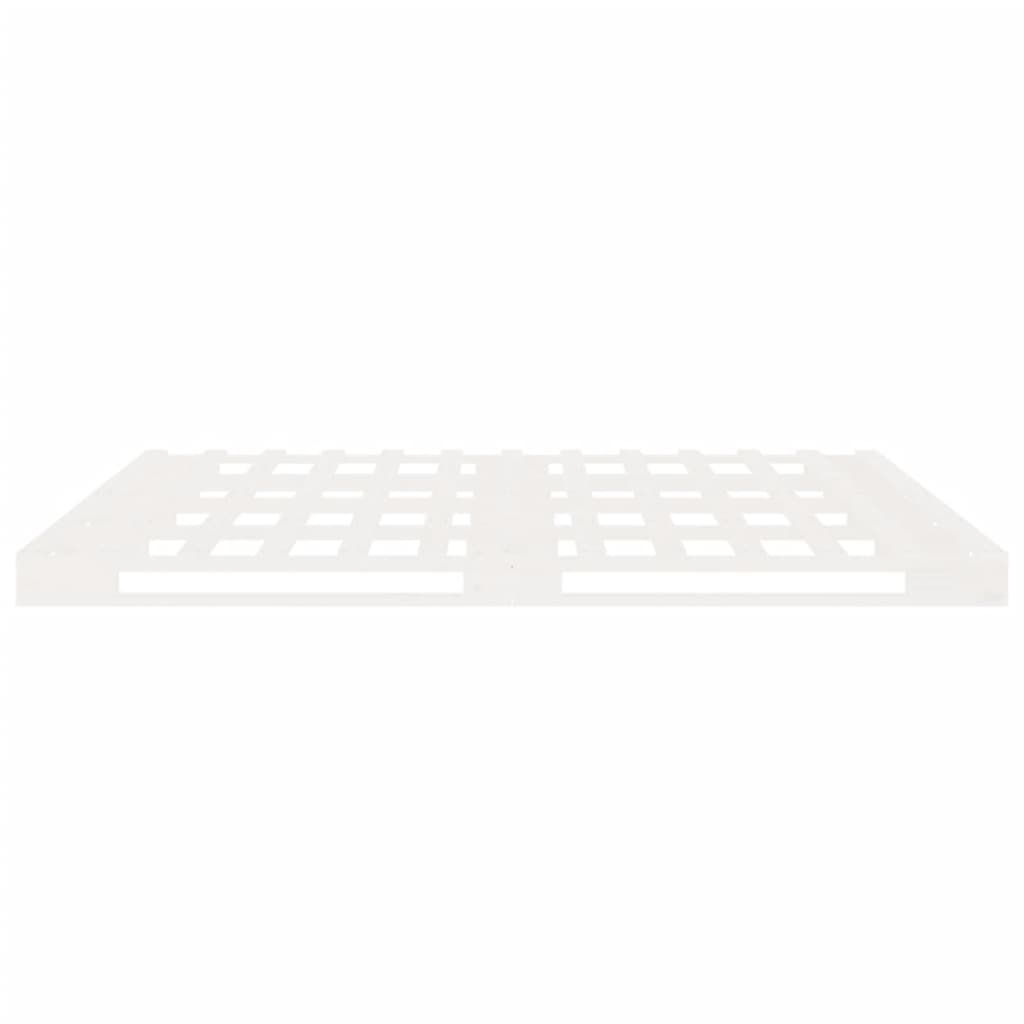 Cadre de lit sans matelas blanc 160x200 cm bois de pin massif - XIOS