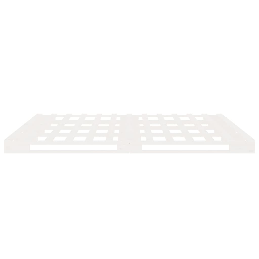 Cadre de lit sans matelas blanc 180x200 cm bois massif de pin - XIOS