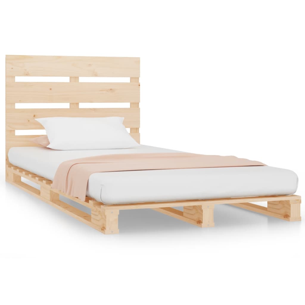 Cadre de lit sans matelas 75x190 cm bois de pin massif - XIOS