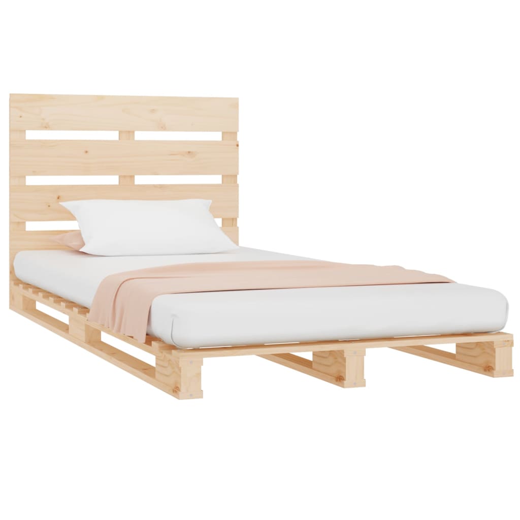 Cadre de lit sans matelas 75x190 cm bois de pin massif - XIOS
