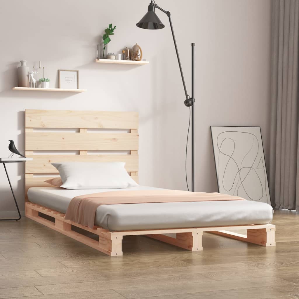 Cadre de lit sans matelas 75x190 cm bois de pin massif - XIOS