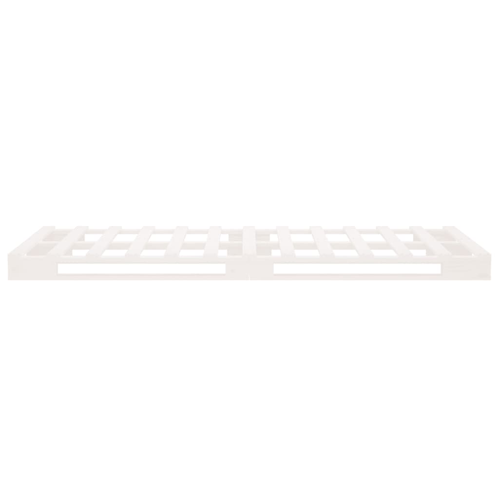 Cadre de lit sans matelas blanc 75x190 cm bois de pin massif - XIOS