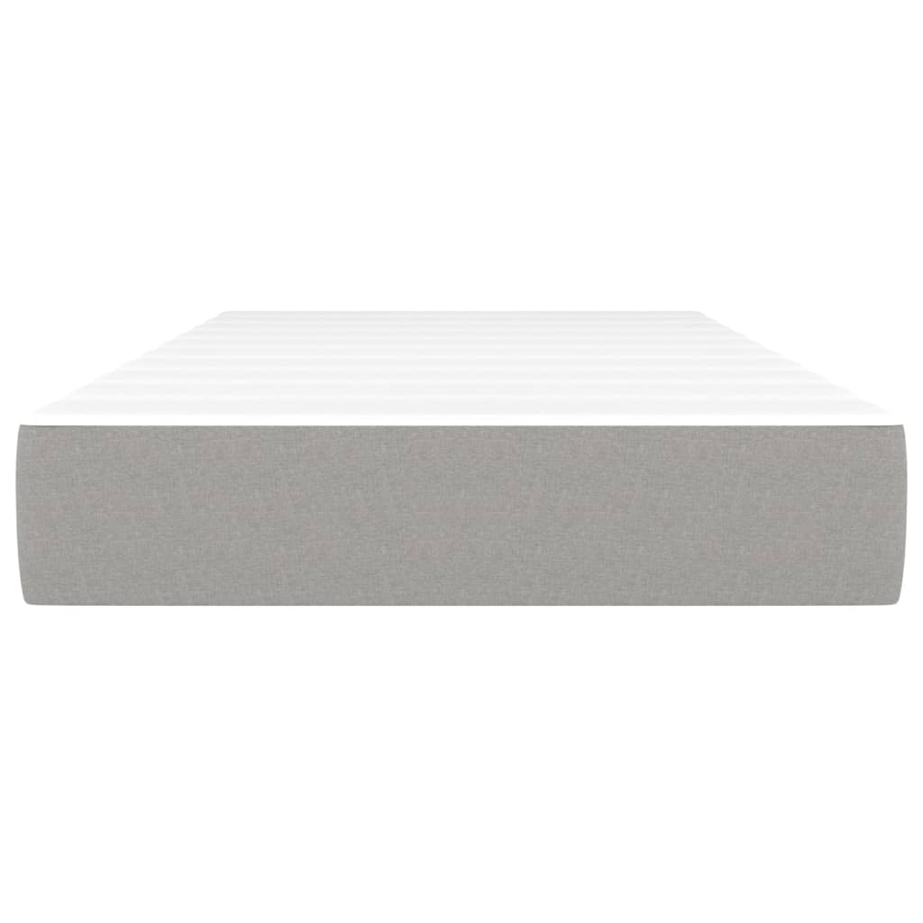 Matelas de lit à ressorts ensachés Gris clair 90x190x20cm Tissu - XIOS
