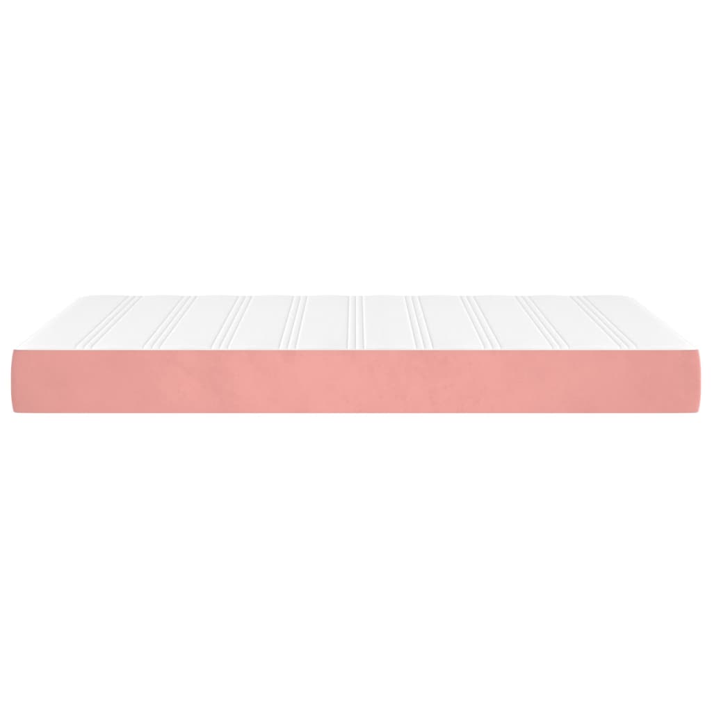 Matelas de lit à ressorts ensachés fermeté moyenne Rose 120x200x20 cm Velours - XIOS