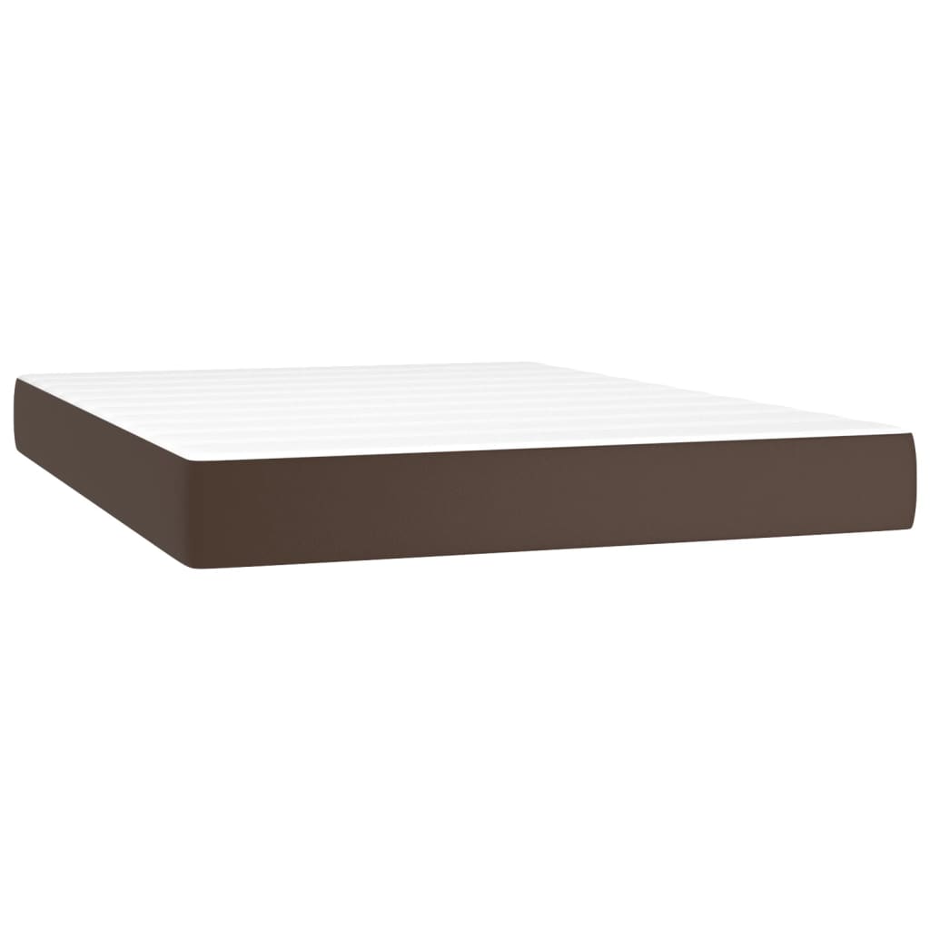 Matelas de lit à ressorts ensachés fermeté moyenne Marron 140x190x20 cm - XIOS