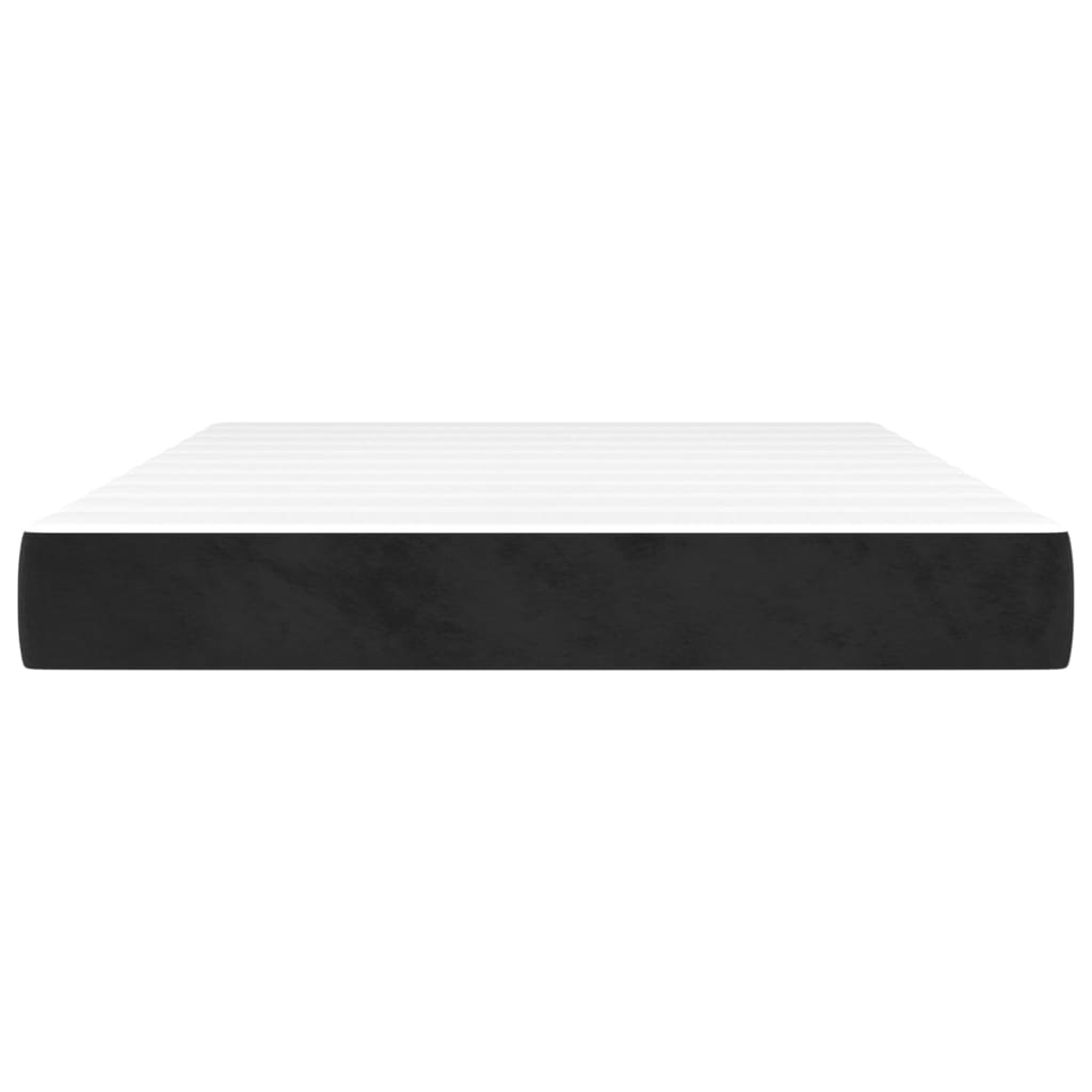 Matelas de lit à ressorts ensachés fermeté moyenne Noir 140x190x20 cm Velours - XIOS
