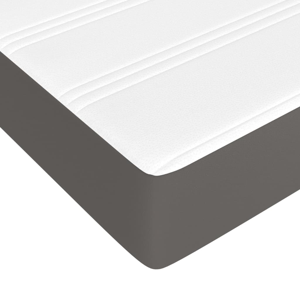 Matelas de lit à ressorts ensachés Gris 160x200x20cm Similicuir - XIOS