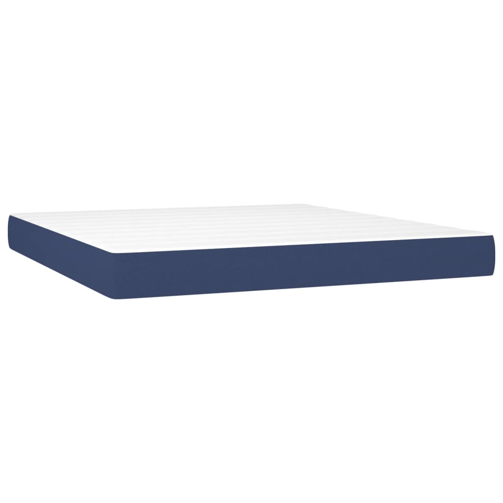 Matelas de lit à ressorts ensachés Bleu 180x200x20 cm Tissu