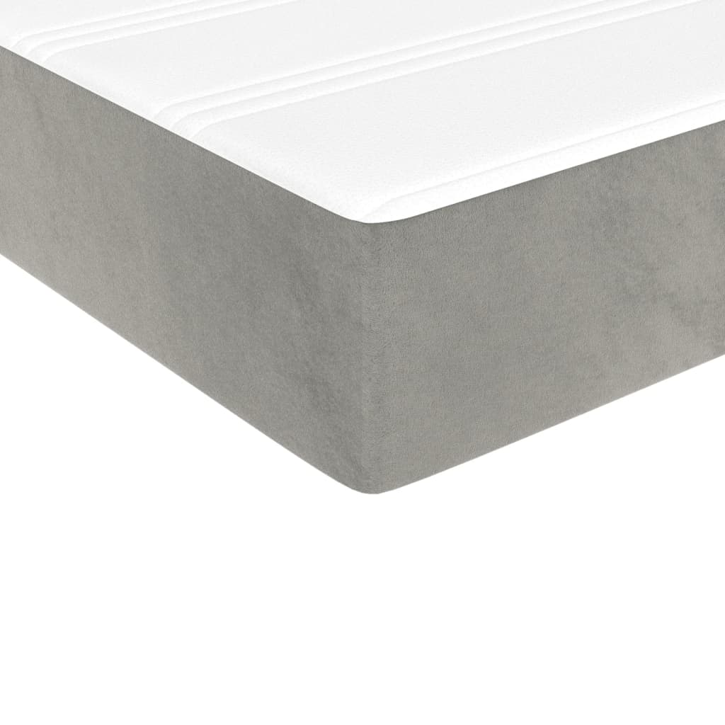 Matelas de lit à ressorts ensachés fermeté moyenne 100x203x20 cm velours - XIOS