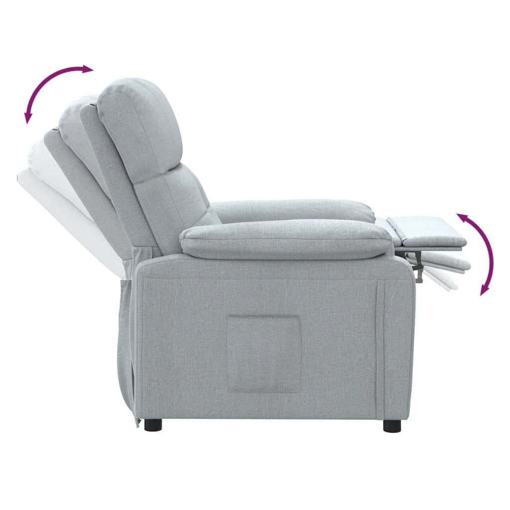 Fauteuil inclinable Gris clair Tissu - XIOS