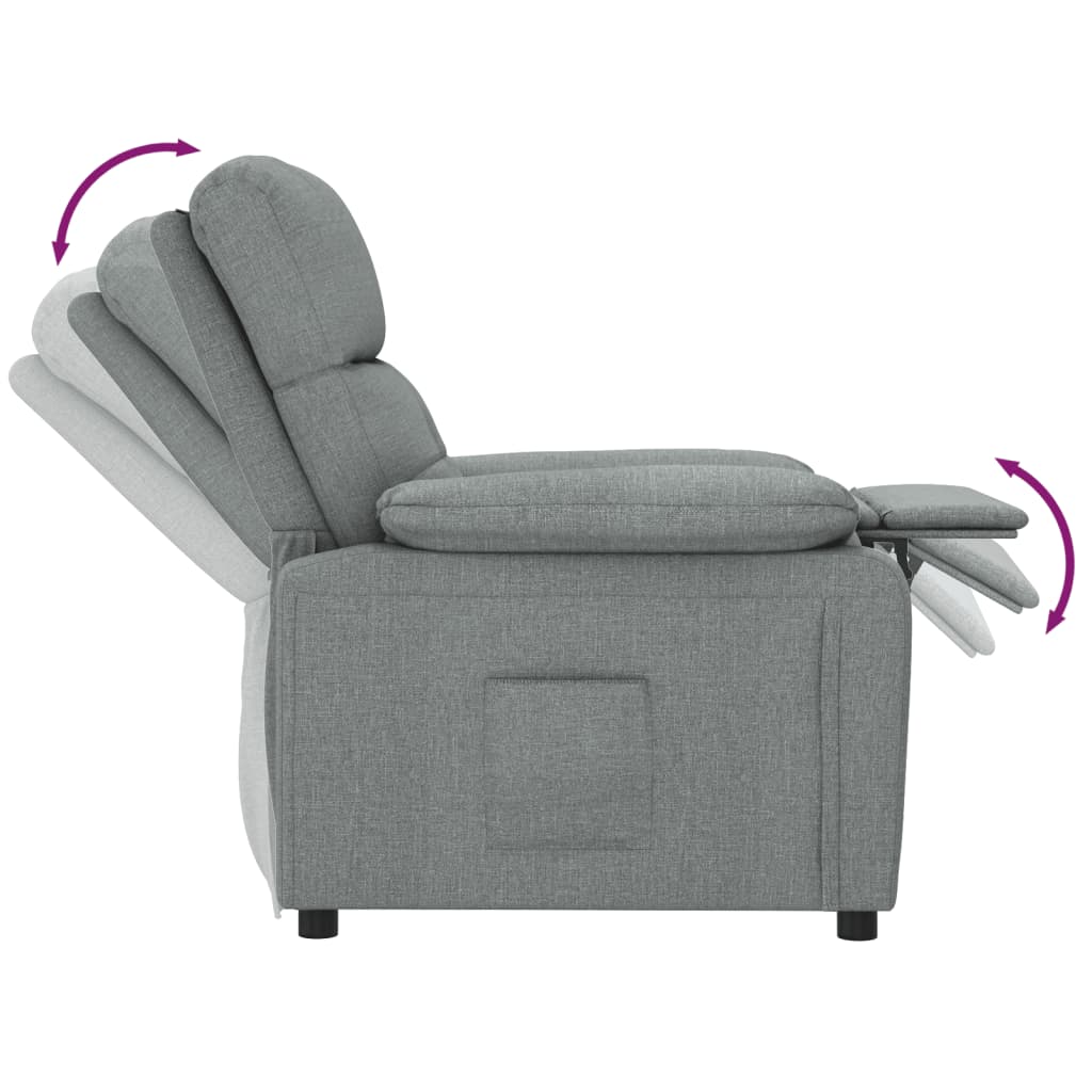 Fauteuil inclinable Gris foncé Tissu - XIOS