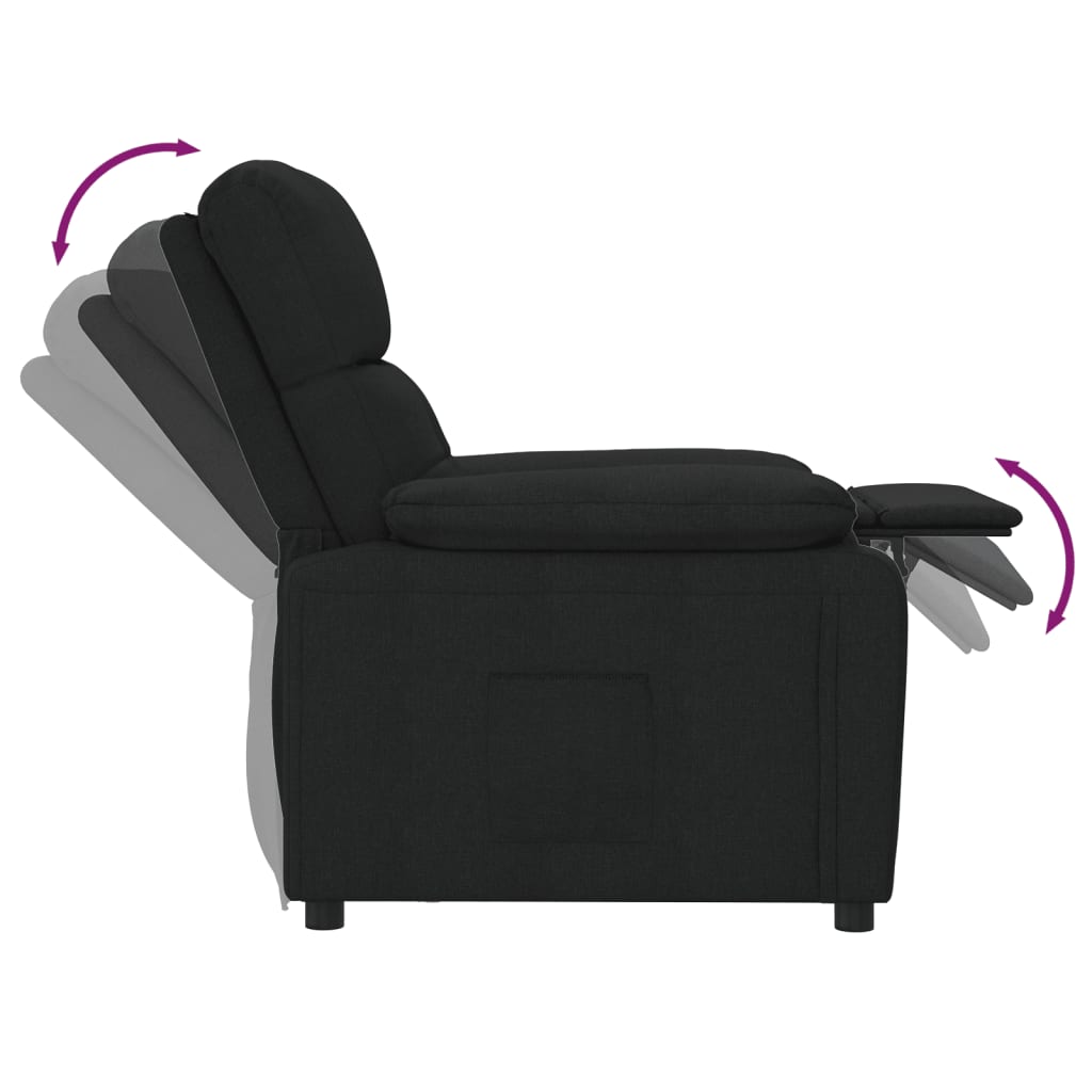 Fauteuil inclinable Noir Tissu - XIOS
