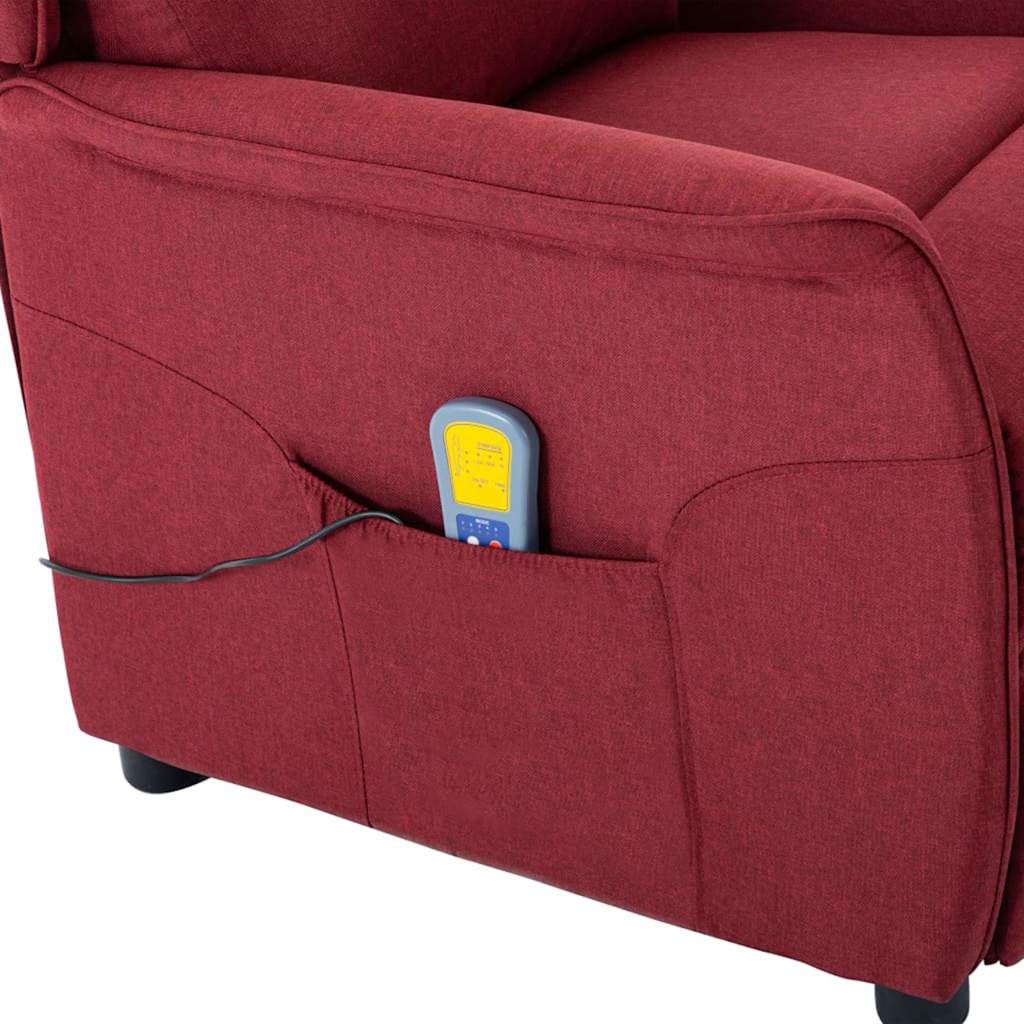 Fauteuil de massage Rouge vin en tissu