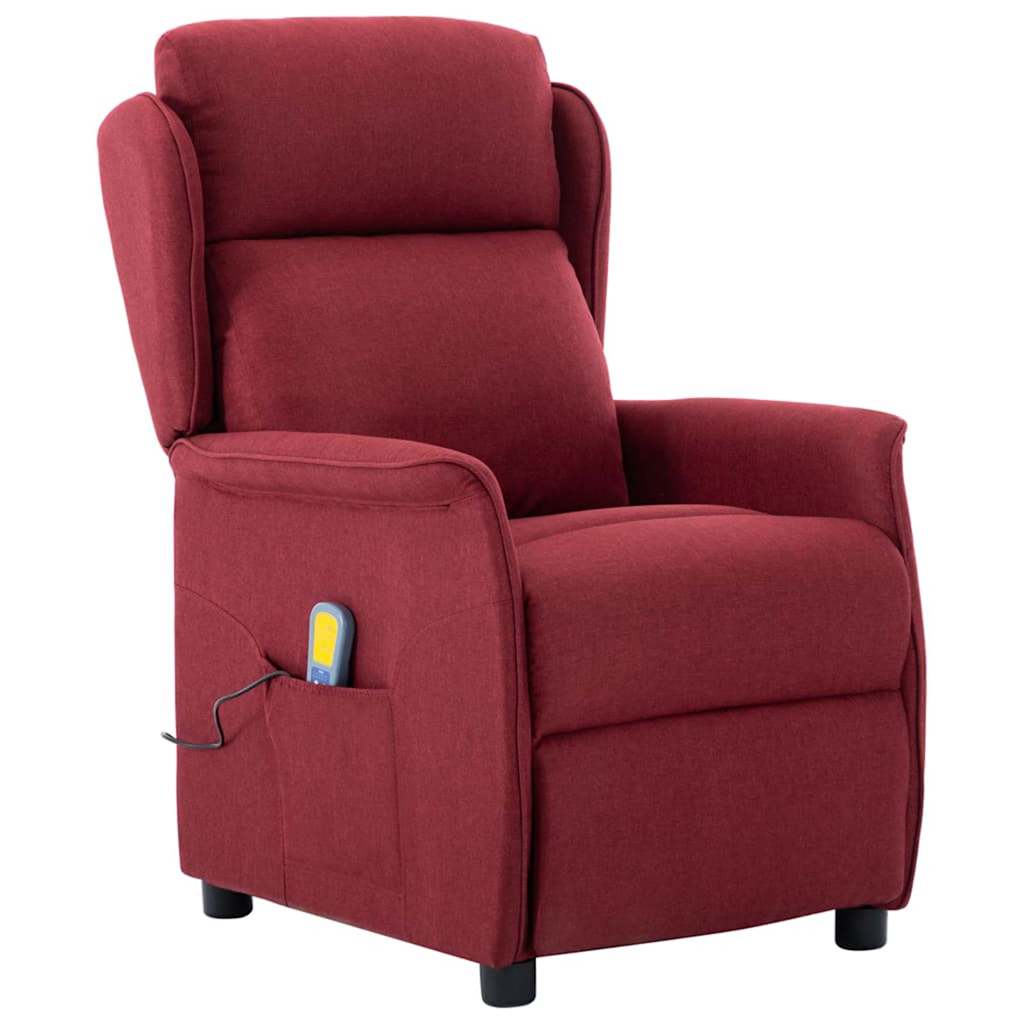 Fauteuil de massage Rouge vin en tissu