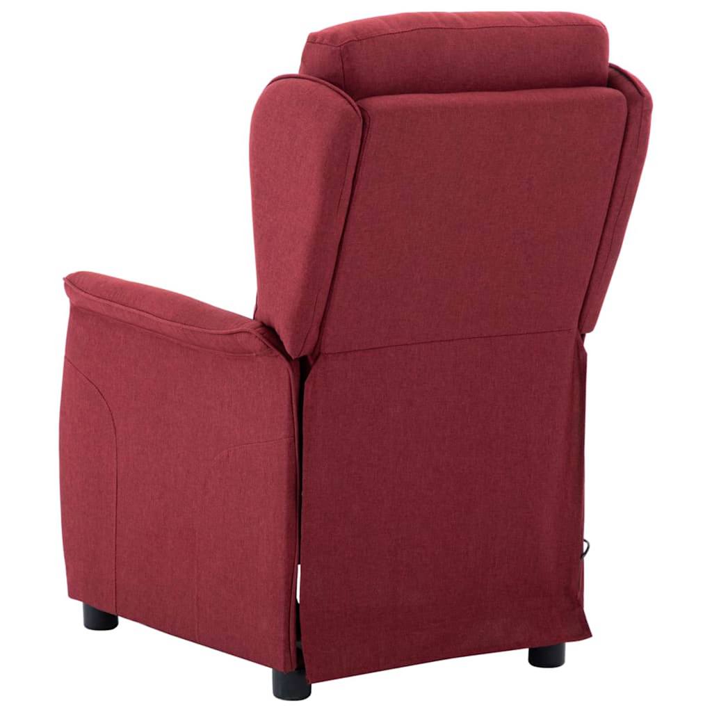 Fauteuil de massage Rouge vin en tissu