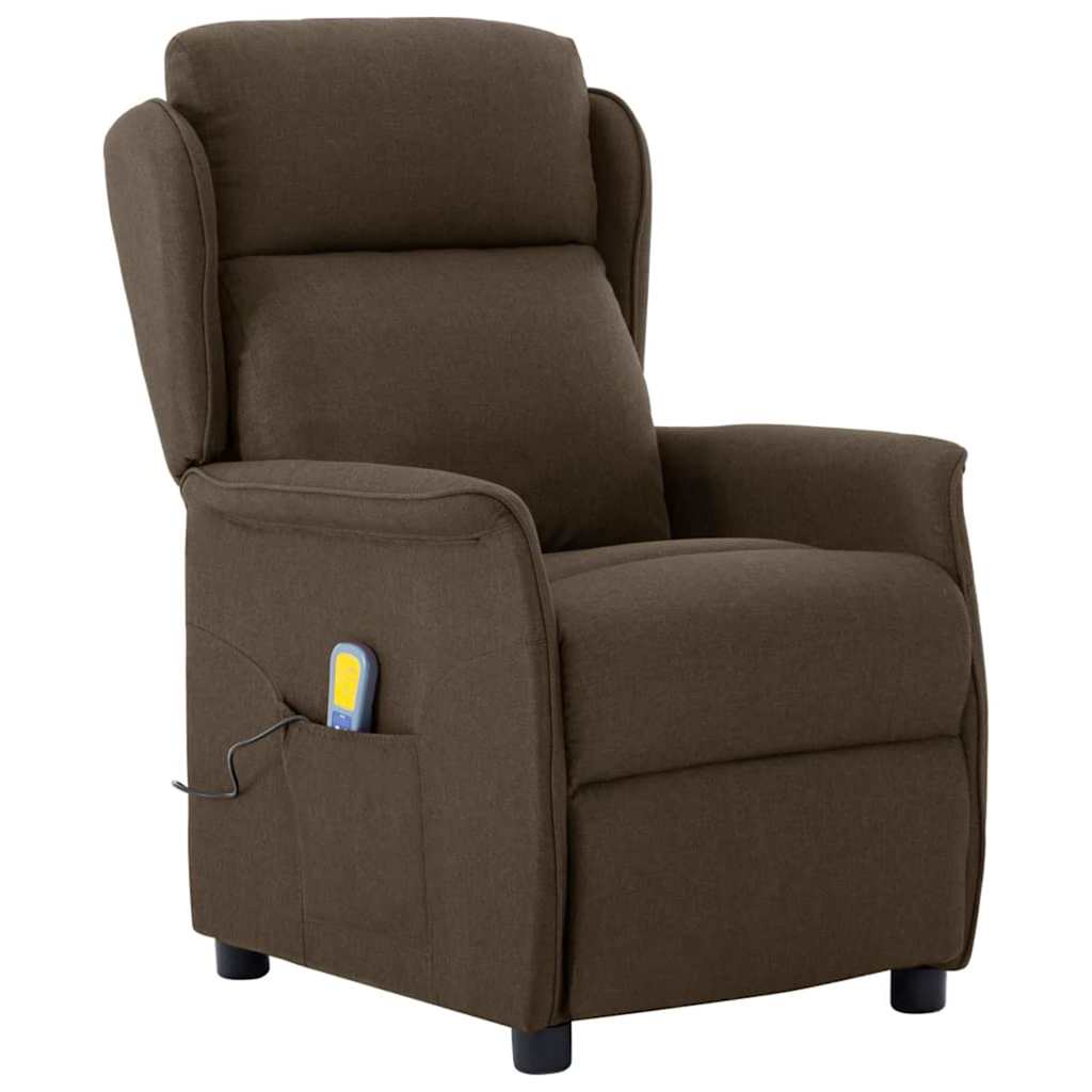 Chaise de massage en tissu marron
