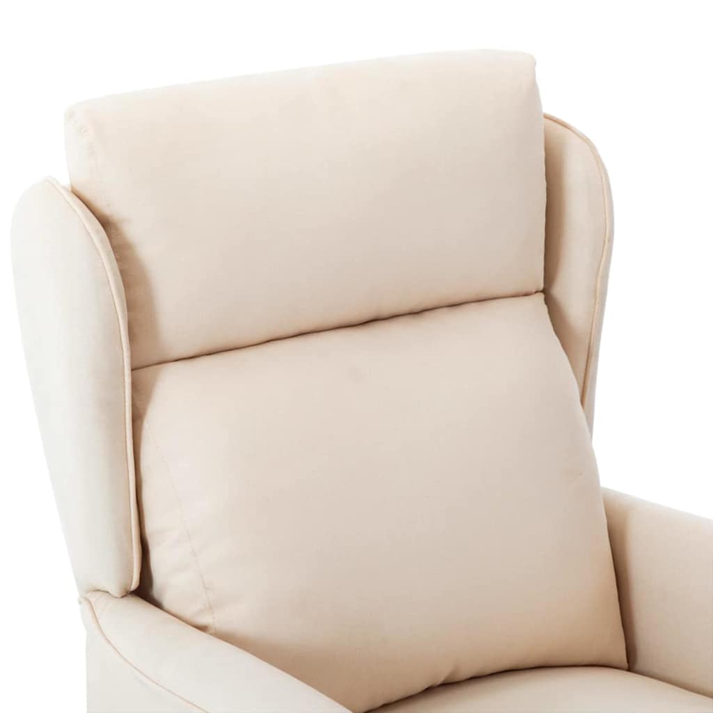 Fauteuil de massage en tissu crème