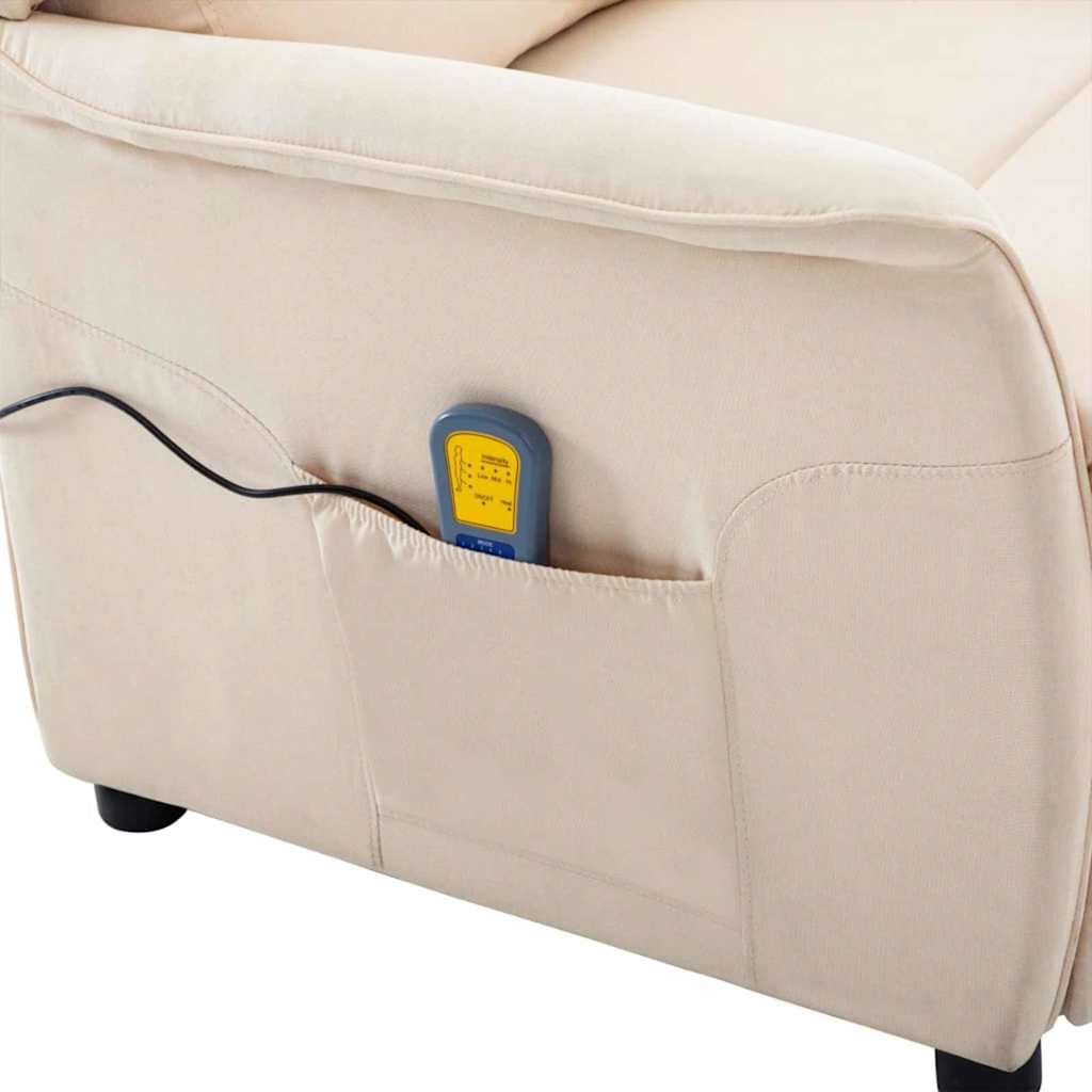 Fauteuil de massage en tissu crème