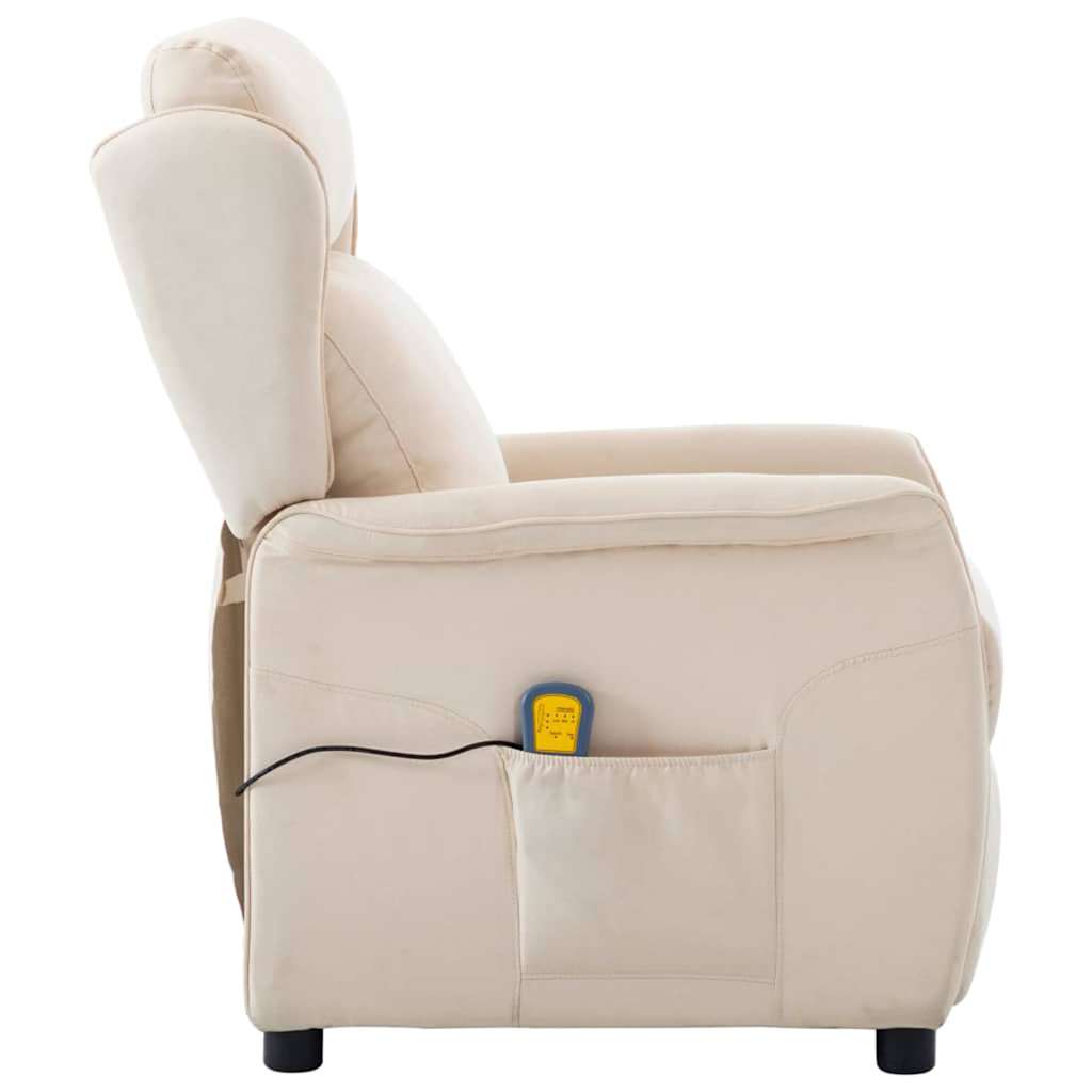 Fauteuil de massage en tissu crème