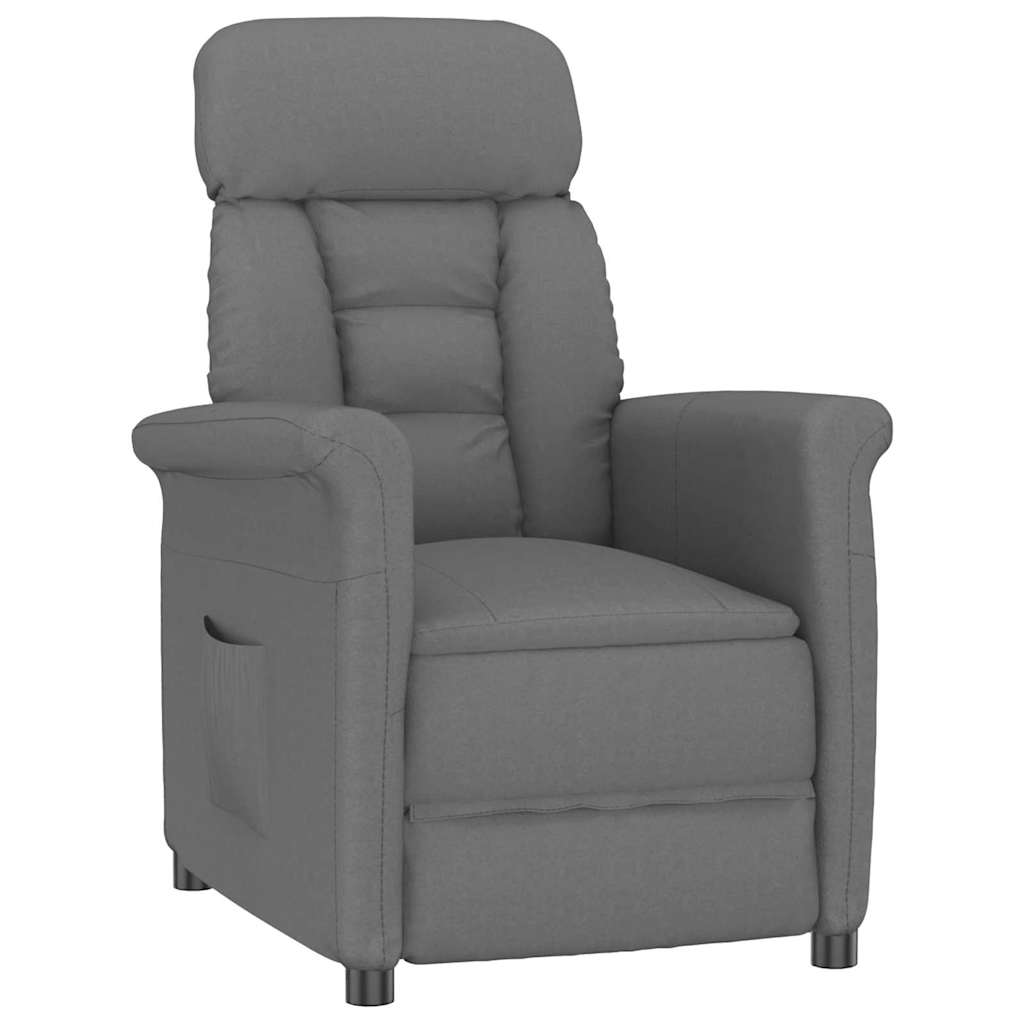 Fauteuil Relax Dark Grey Gris foncé 70.5 x 96.5 x 95 cm tissu - XIOS