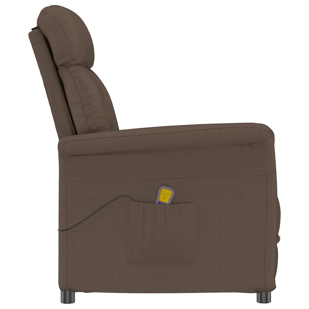 Fauteuil de massage vidaXL en microfibre marron