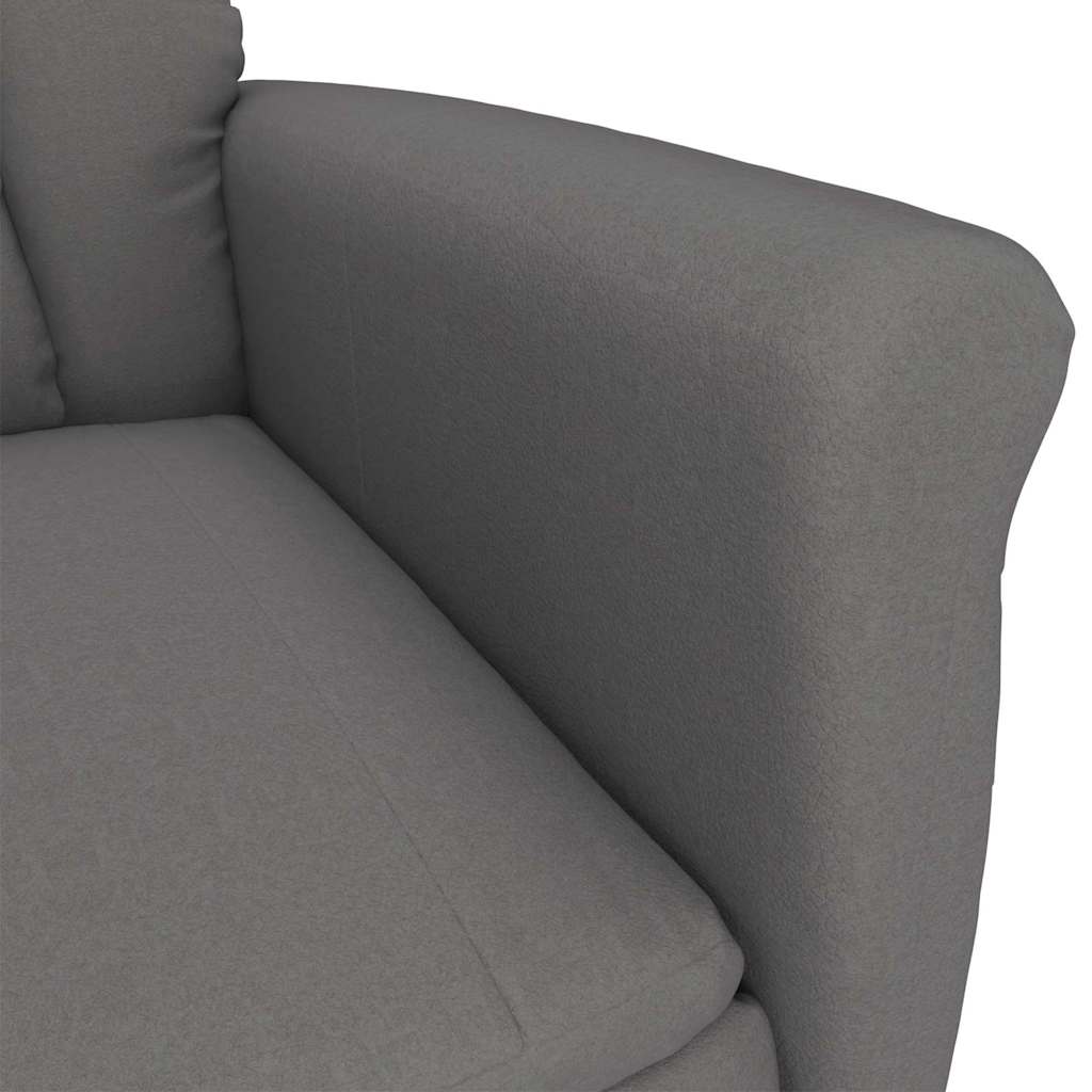 Fauteuil de massage vidaXL en tissu microfibre gris foncé
