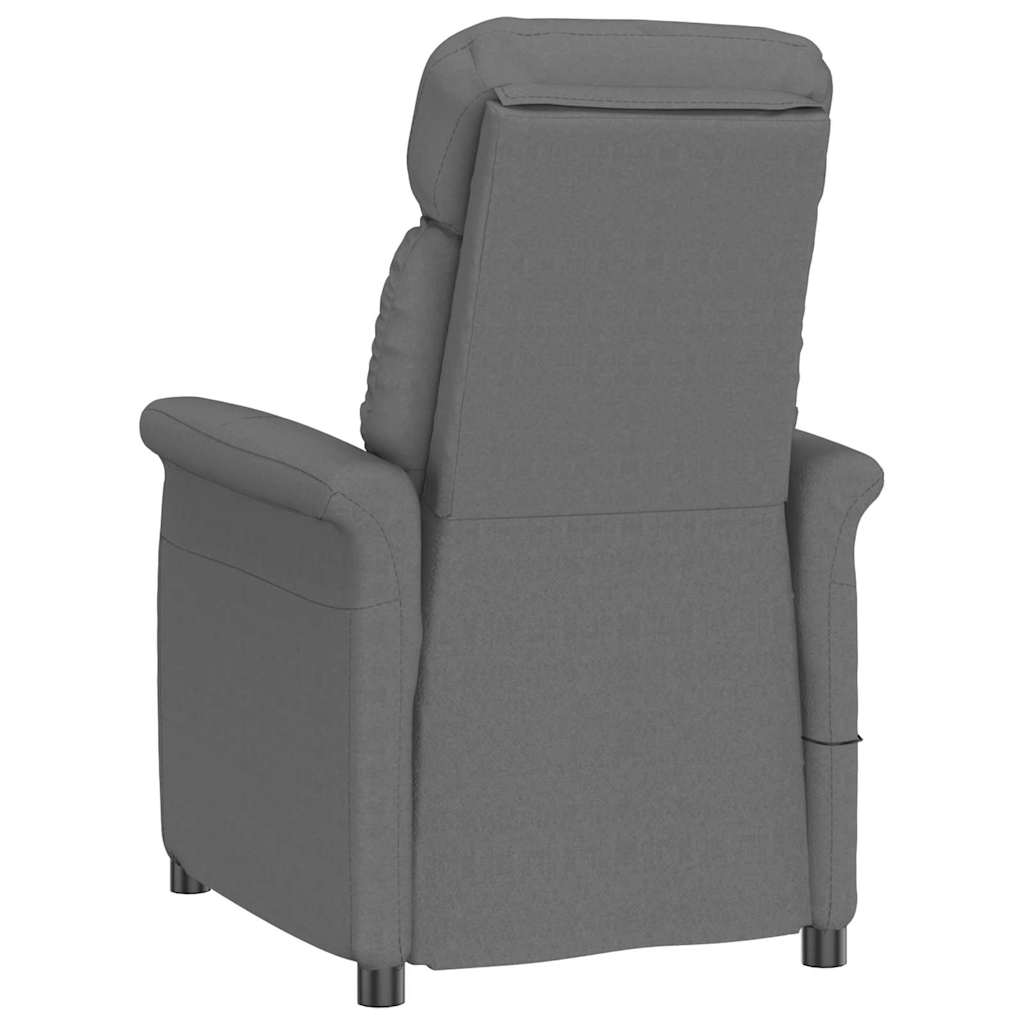 Fauteuil de massage vidaXL en tissu microfibre gris foncé