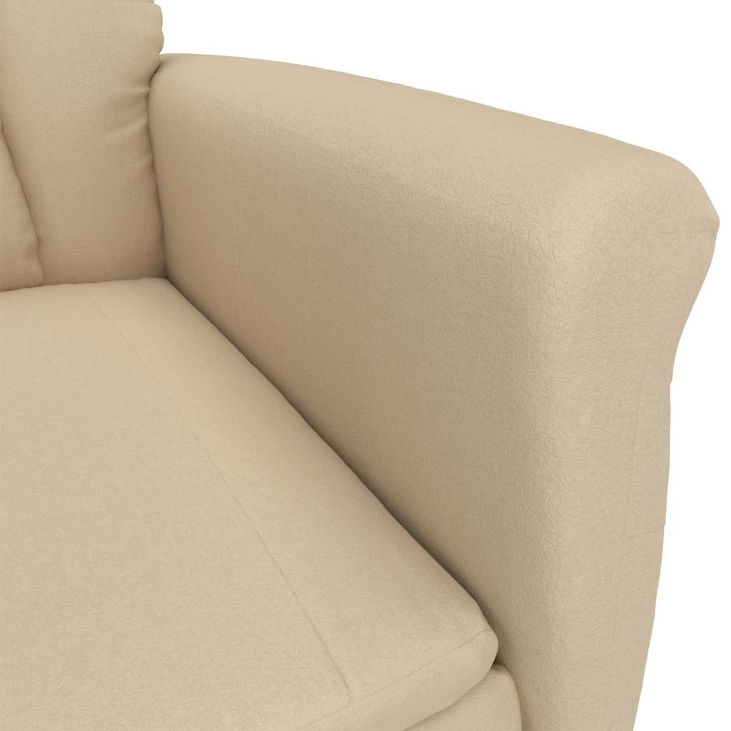 Fauteuil de massage vidaXL en microfibre crème