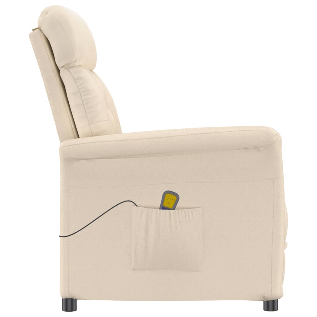 Fauteuil de massage Beige Tissu microfibre Fauteuils électriques vidaXL