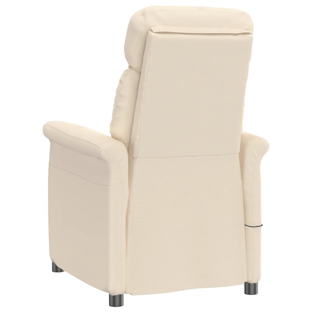 Fauteuil de massage Beige Tissu microfibre Fauteuils électriques vidaXL