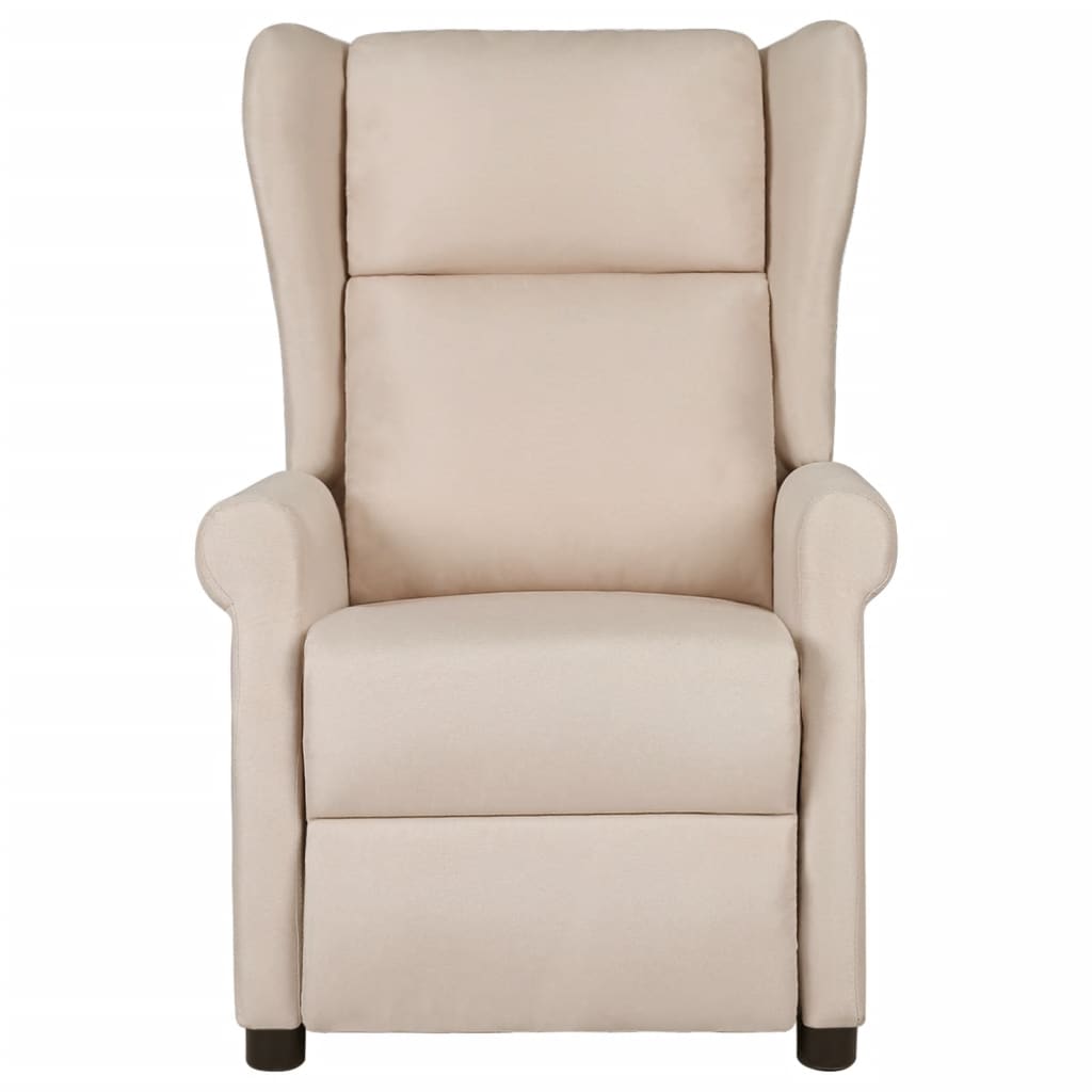 Fauteuil de massage Crème Tissu Fauteuils électriques vidaXL