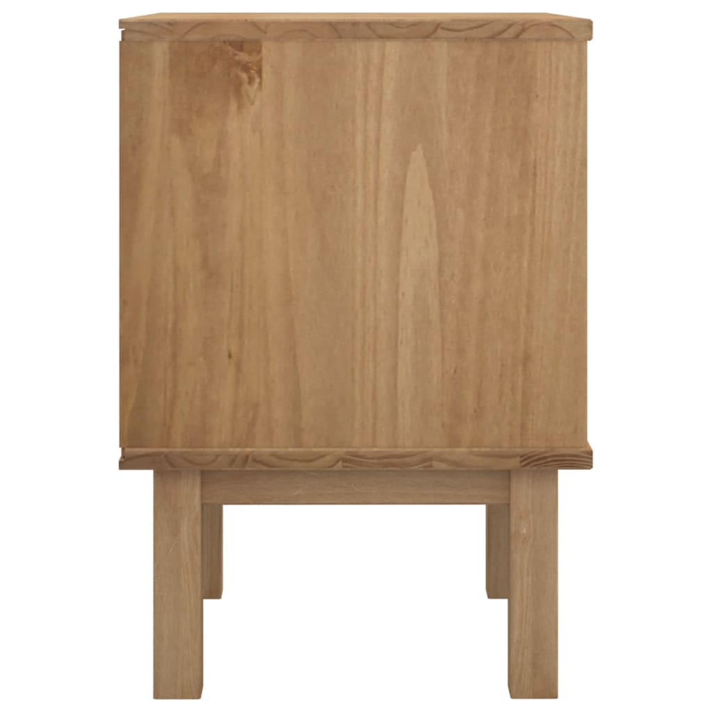 Table de chevet OTTA marron et blanc 45x39x57cm bois pin massif - XIOS