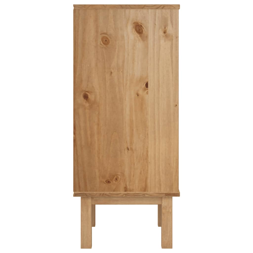 Commode OTTA marron et blanc 45x39x90 cm bois de pin massif - XIOS