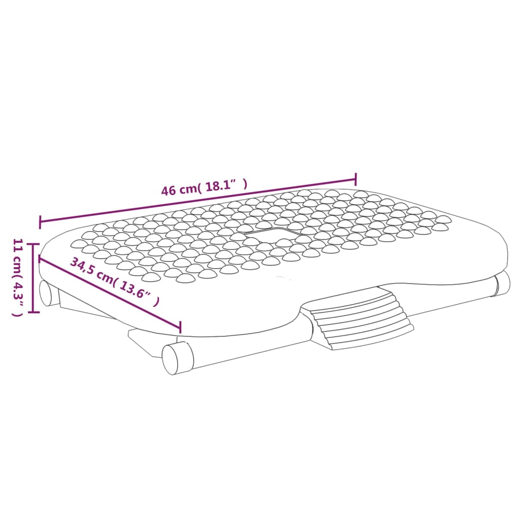 Repose-pieds Noir 46x34,5x11 cm - XIOS