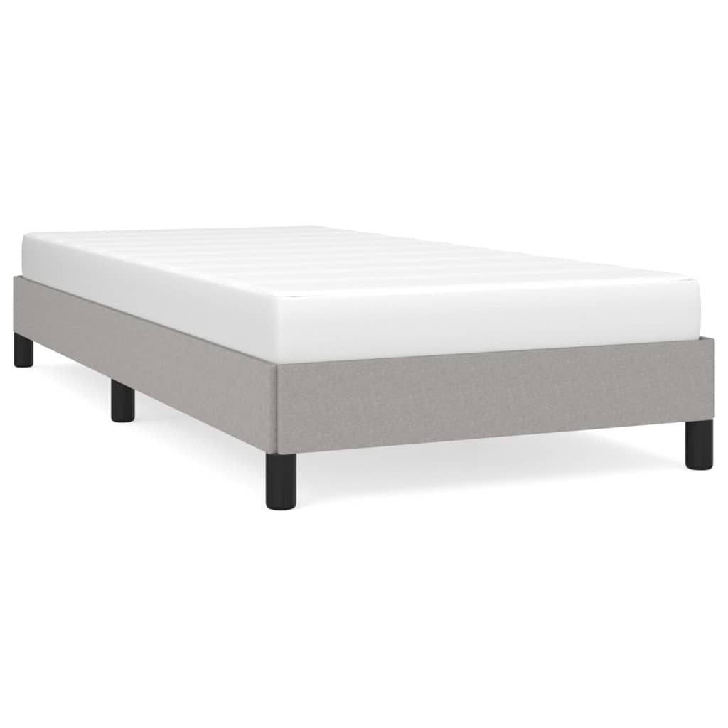 Cadre de lit sans matelas gris clair 80x200 cm tissu - XIOS