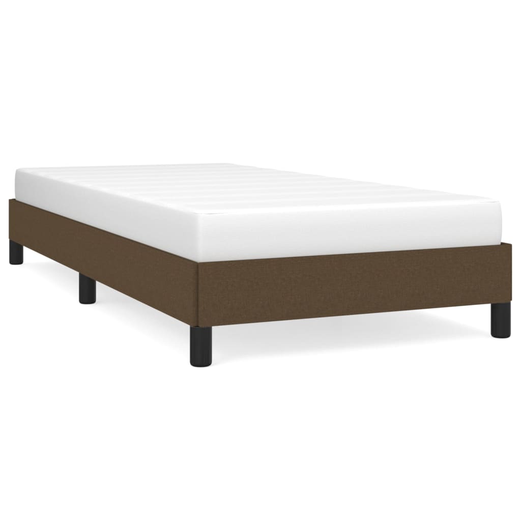 Cadre de lit sans matelas marron foncé 80x200 cm tissu - XIOS